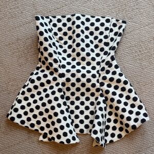 Polka Dot Strapless Top